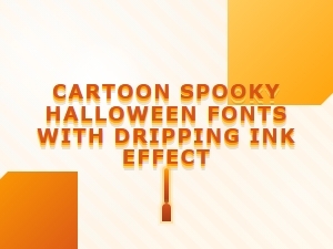 Spooky Cartoon Halloween Fonts with Dripping Ink